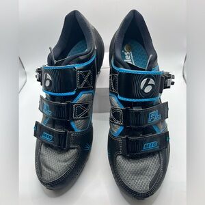 Bontrager Inform RL Women Black Gray Cycling Shoes Carbon Sole 3 Strap Size 9.5